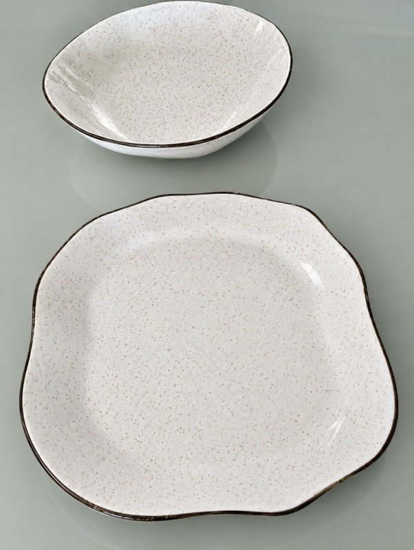 Kit P Servir Travessa E Saladeira Maresia Oxford Baixelas + Frete Grátis