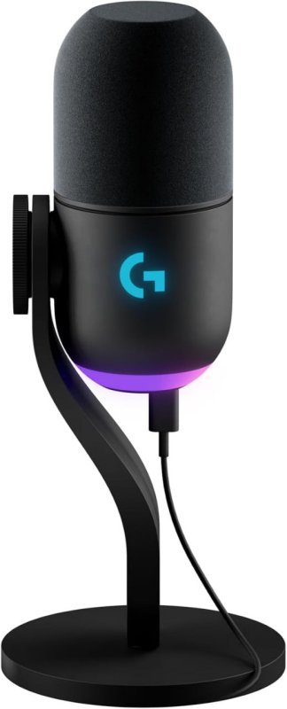 Microfone Dinâmico Gamer Logitech G Yeti GX com RGB LIGHTSYNC