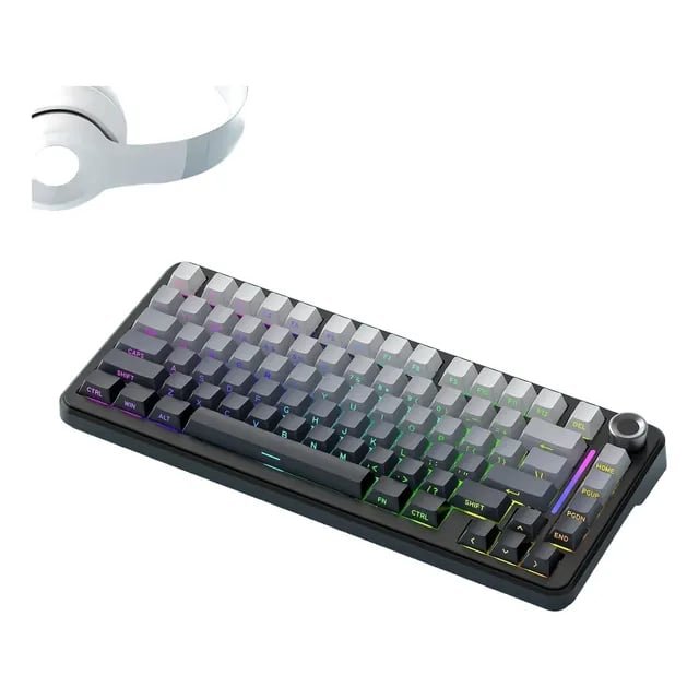 Teclado Mecânico F75 Sem Fio 75% RGB