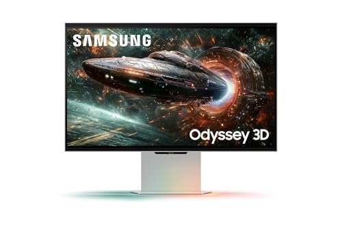 Monitor Odyssey 3D, sem óculos, 27", 4k, 165Hz, 1ms, HDMI, DP, USB, prata