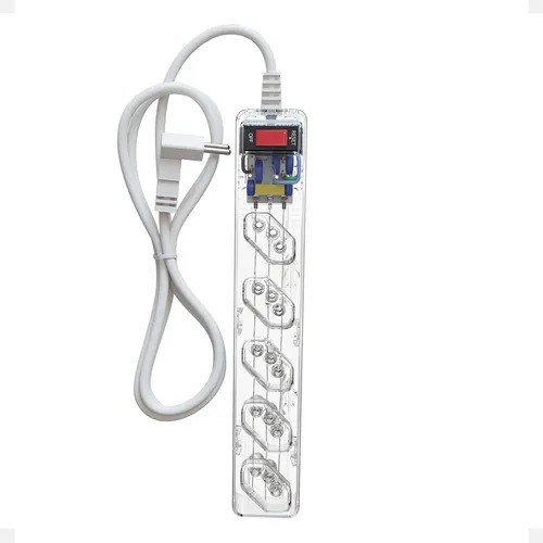 iCLAMPER Energia 5 Tomadas LCF Transparente Filtro de Linha e Protetor Elétrico DPS Bivolt