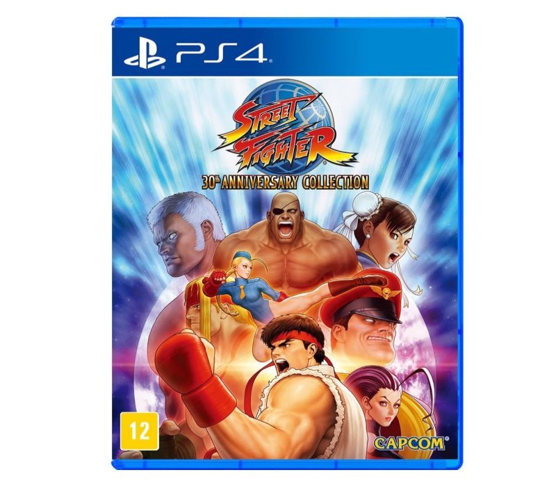 Jogo Street Fighter 30th Anniversary Collection, Mídia Física, PS4