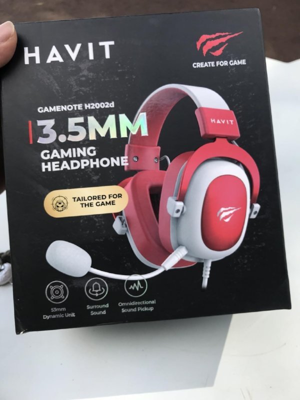 Havit Headphone Fone de Ouvido H2002d Red Gamer com Microfone - Compatível com XBOX ONE e PS4 + Frete Grátis
