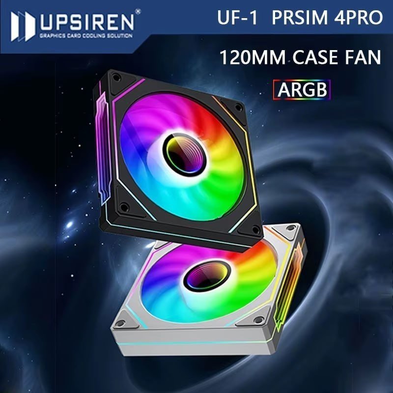 Fans Upsiren Uf-1 Prism 4 Pro Argb 4 pinos Pwm 12V 45,2Cfm/600-1500Rpm