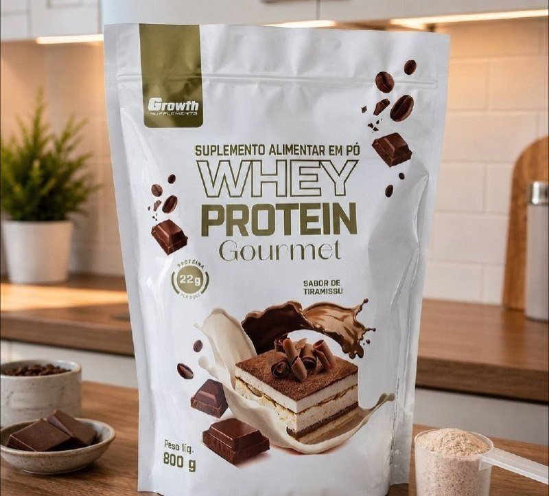 Whey Protein Gourmet 800g Growth Supplements - Tiramisu
