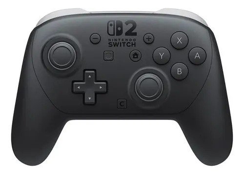 Controle Nintendo Pro Para Nintendo Switch 2, Preto E Branco Preto