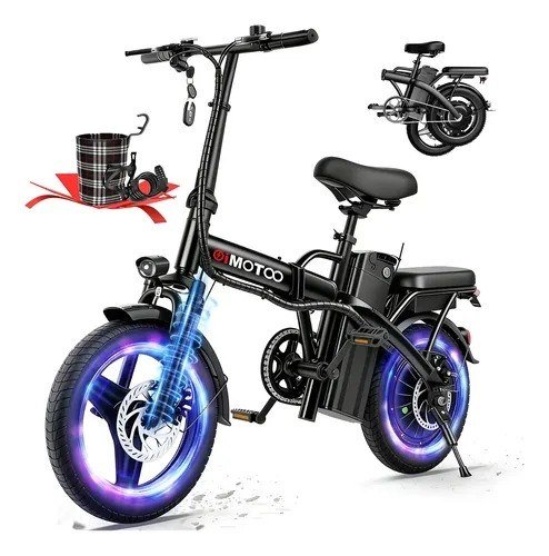 Oimotoo S6 Bicicleta Elétrica Dobrável 450w-35km-40km/h Preto
