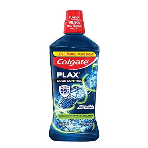 Colgate Plax Odor Control Enxaguante Bucal Sem Álcool, 750ml