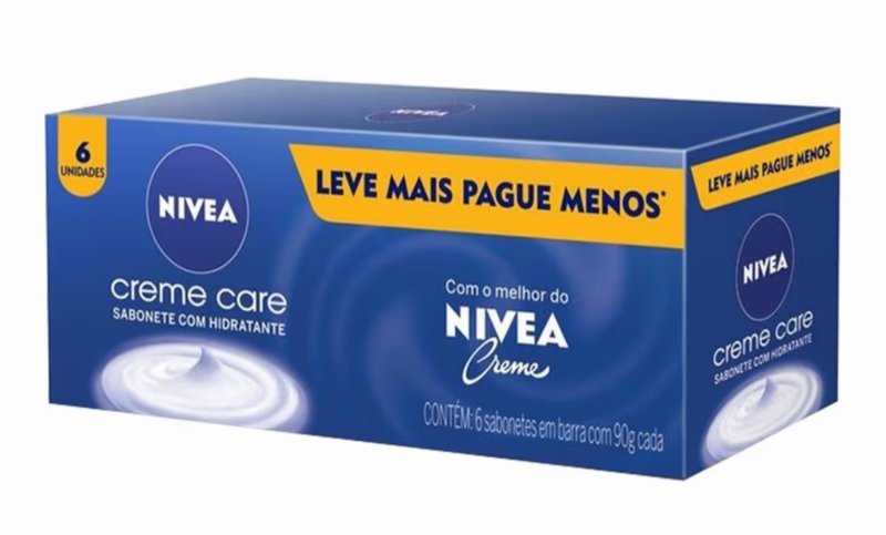 NIVEA Sabonete em Barra Creme Care Promo 6 un. 90g
