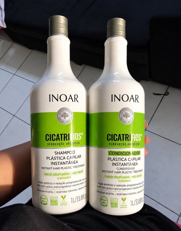 Kit CicatriFios Plástica Capilar Shampoo e condicionador 2x1L, Inoar