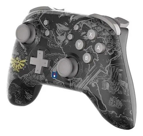 Controlador Sem Fio Zelda Para Nintendo Switch Hori Pad Grey