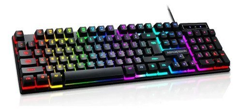 Teclado Gamer Semi Mecânico Newdragon ND-2086 RGB USB ABNT2 para PC e Console