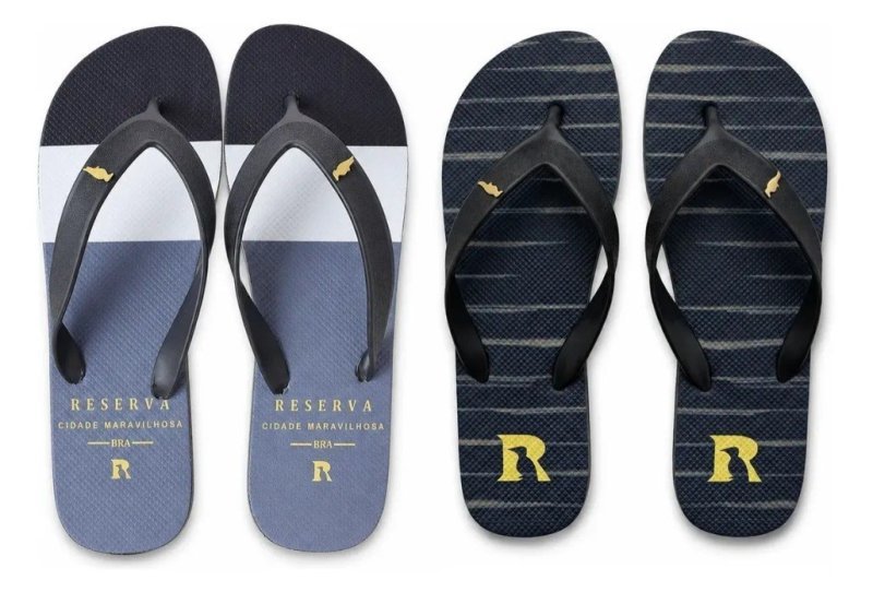 Kit 2 Pares Chinelo Masculino Reserva Confortável E Macio