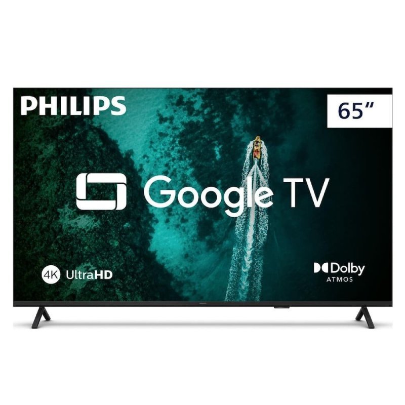 Smart TV 65 polegadas 4K Philips 65PUG7419/78 Google TV Comando de Voz Dolby Atmos