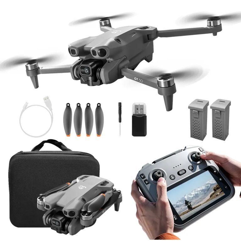 Drone GT50 4K GPS Brushless Profissional Dobrável 2 Baterias