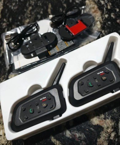 Comunicador V6 Plus Bluetooth 5.2 - 2 Unid. 1500m 25h Bateri + Frete Grátis