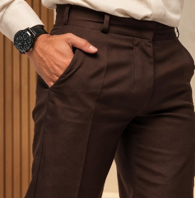 Calça Social Masculina Oxford Tradicional Tecido Plus Size