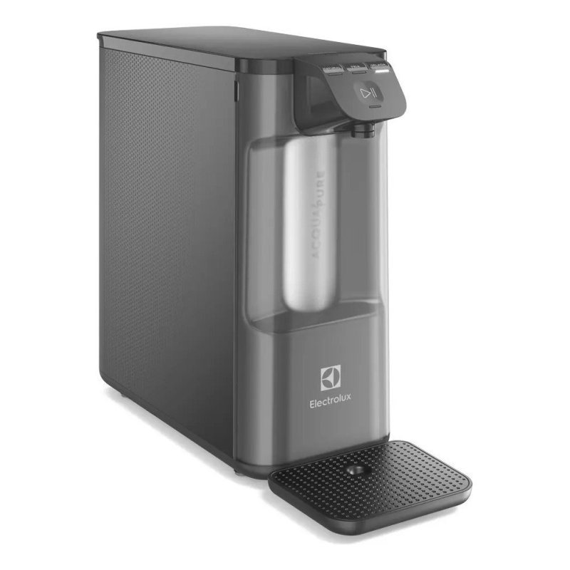 Purificador de Água Gelada Fria e Natural Elétrico Compacto Eletrônico placa Filtro refil 6 meses ou 3000l Painel Touch Bivolt Cinza PE12G Electrolux