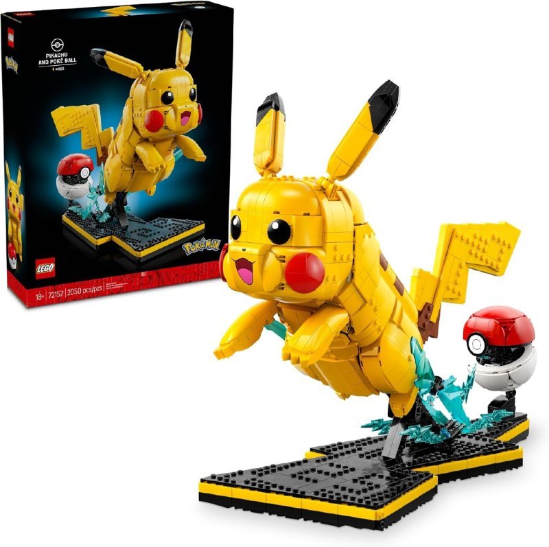 LEGO Pokémon Pikachu e Pokébola 72152 2.050 Peças + Frete Grátis