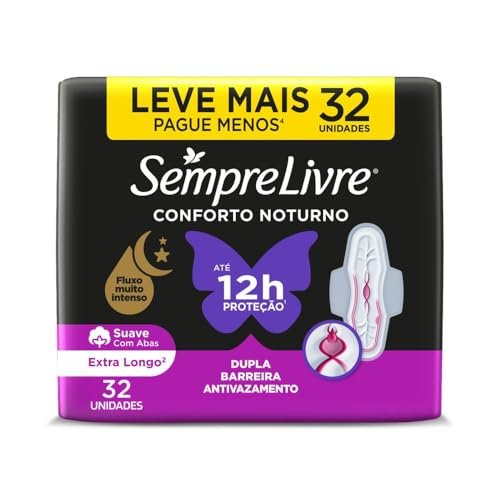 Sempre Livre Absorvente Externo Noturno Plus Noite e Dia Suave 32un