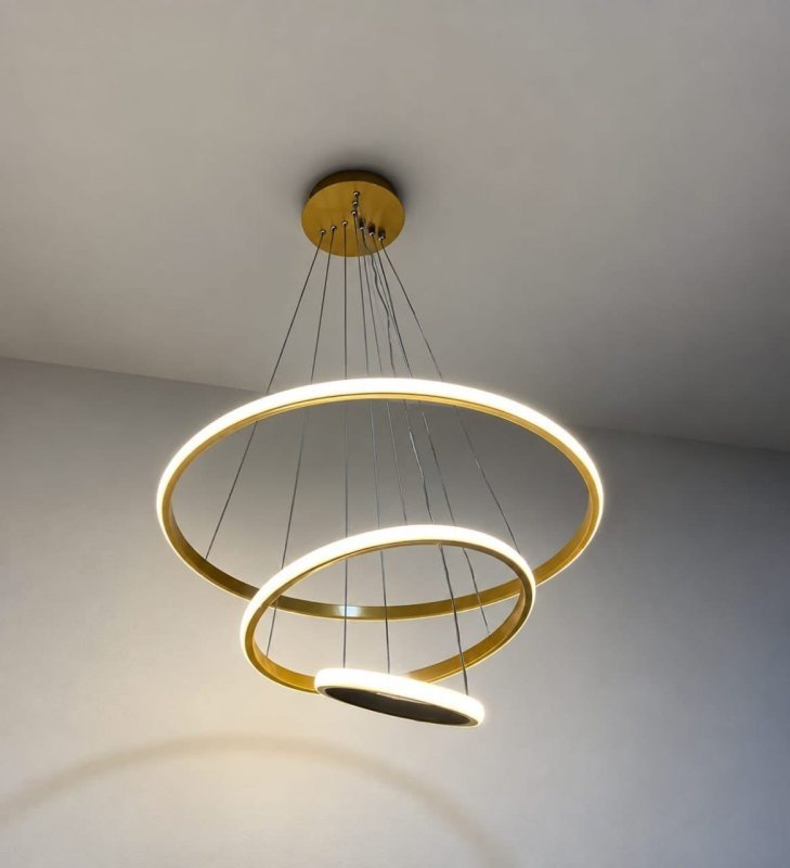 Lustre Led Sala Moderno 60w, 3 Arcos Pendente Luminária Teto