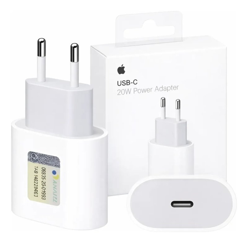 Carregador Fonte Apple iPhone iPad Turbo Original USB-C 20W
