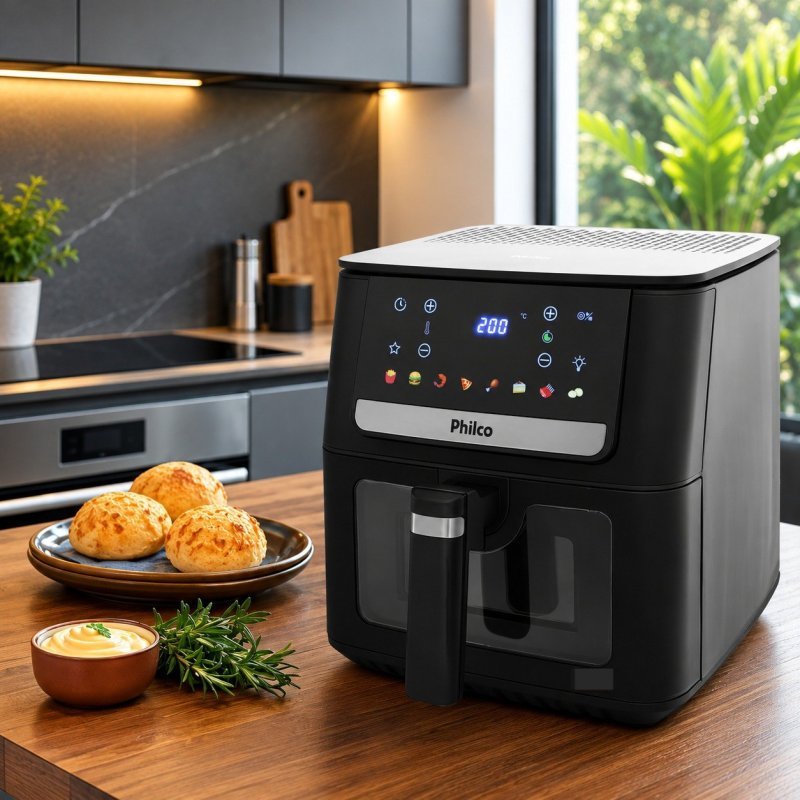 Fritadeira Air Fryer Oven 11 Litros 1800w 8 Funções Philco PAF11B 127v