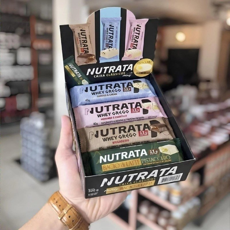 Display Misto Barra de Proteína Nutrata com 8 und + Frete Grátis