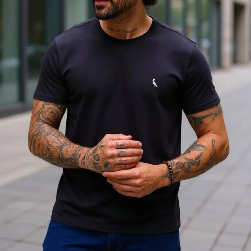 Camiseta Regular Essence Reserva Masculina Preto T-shirt (P ao GG)