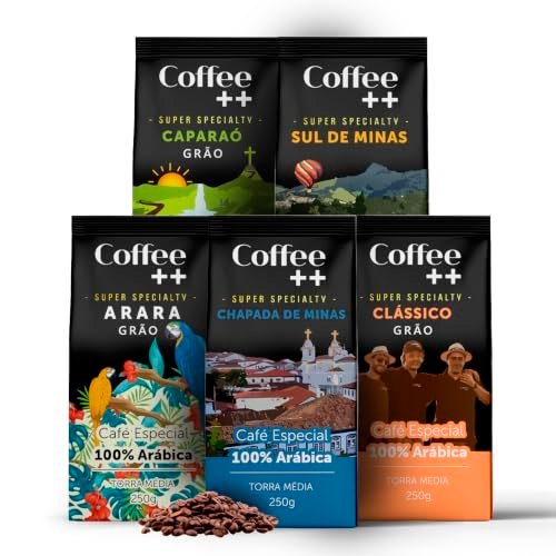 Kit 5 Pacotes Café Especial em Grãos Coffee Mais Variedades