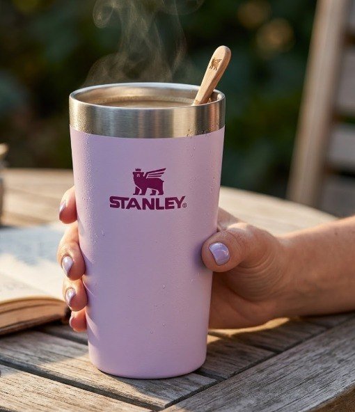 Stanley - Copo Térmico Texturizado para Cerveja, 354ml, para Bebidas Quentes ou Frias, Soft Orchid
