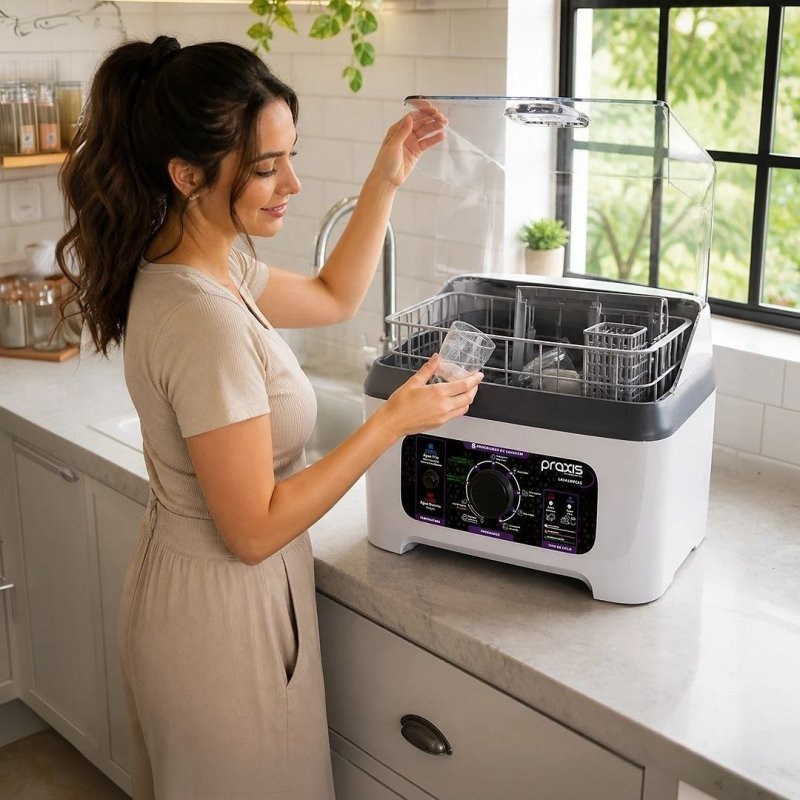 Praxis Lava Louças Portátil 3L 8 Programas de Lavagem 127v Branco