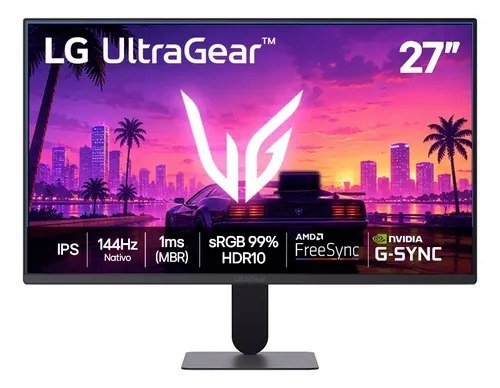 Monitor LG Ultragear 27, 144hz, 1ms(mbr), Preto - 27g411b Preto 127/220v