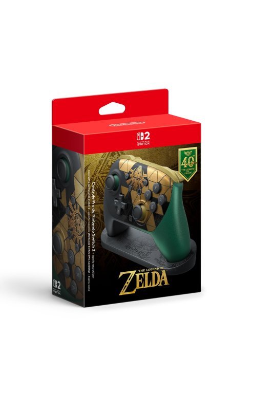 Nintendo Switch 2 Pro Controller + Stand - The Legend Of Zelda – 40th Anniversary Edition