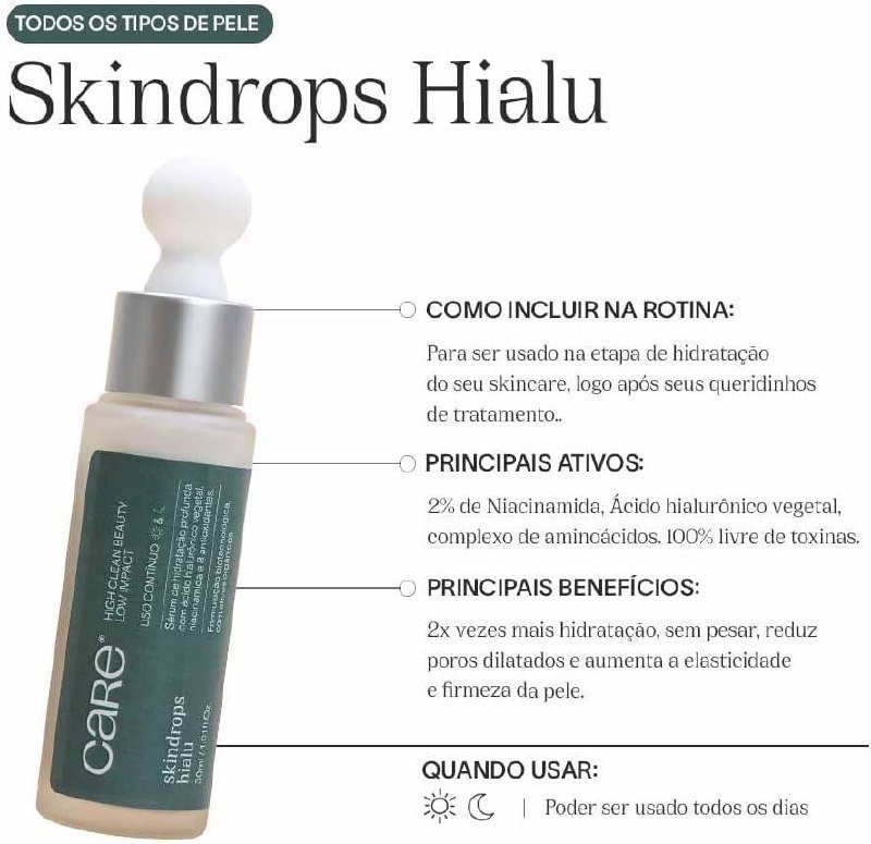 Sérum Facial de Hidratação Profunda Skindrops Hialu