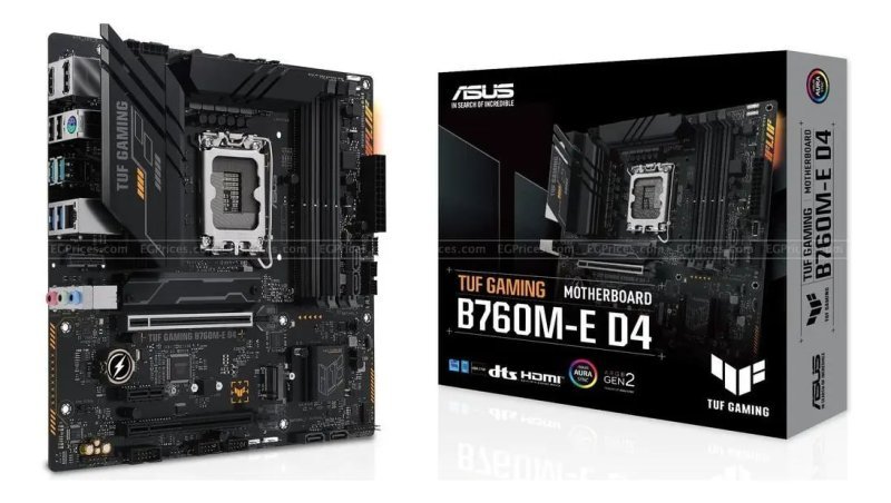 Placa Mãe Asus TUF Gaming B760M-E D4 B760 LGA 1700 mATX DDR4