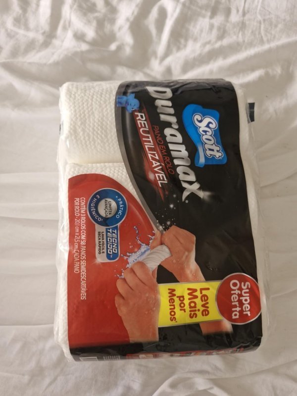 Scott Duramax Pano Reutilizável em Rolo, Branco, 174 Folhas
