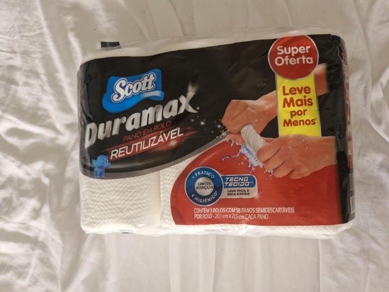 Scott Duramax Pano Reutilizável em Rolo, Branco, 174 Folhas (3 Rolos de 58 Folhas)