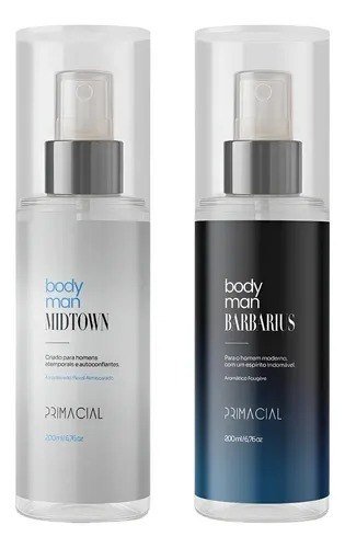 KIT BODY SPLASH MASCULINO BARBARIUS E MIDTOWN 200ML