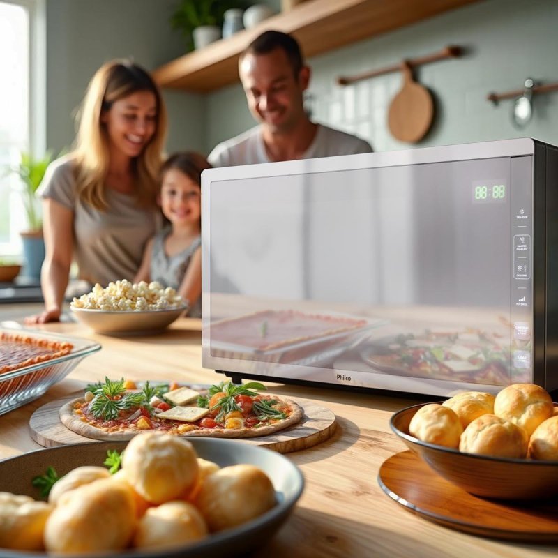 Micro-ondas Philco 33L Preto Acabamento Inox PMO38T 127V
