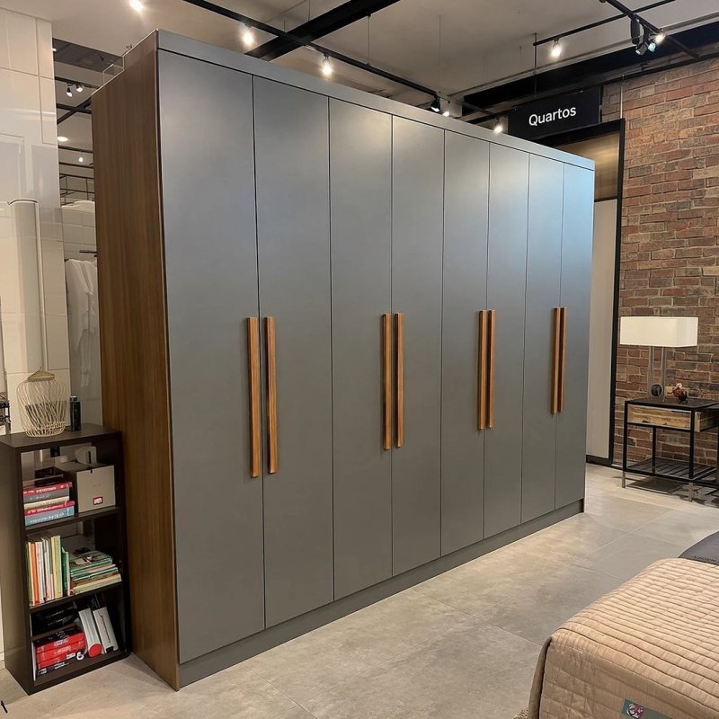 Guarda Roupa Casal 8 Portas 4 Gavetas Paris Espresso Móveis Onix