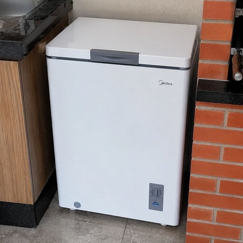 Freezer Horizontal 100l Inverter Bivolt Branco Midea MDRC151FZD013