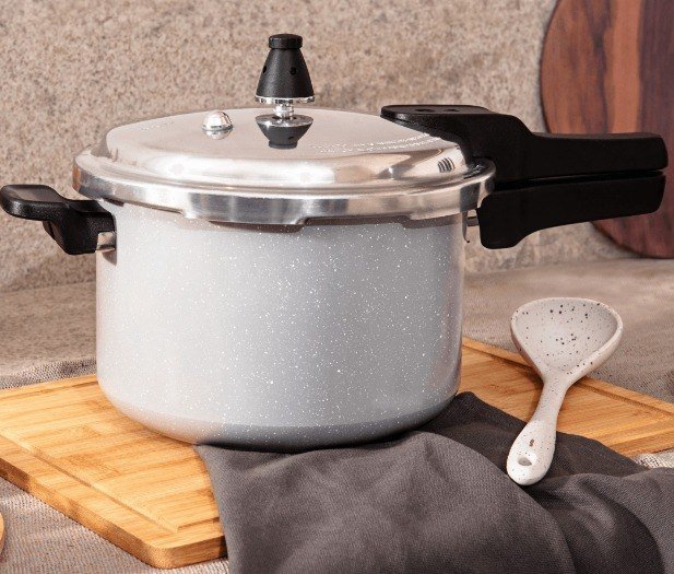 Panela De Pressão 4,2l Antiaderente De Indução Super Brinox Cor Cinza + Frete Grátis