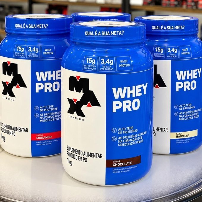 Whey Pro Max Titanium 1kg Baunilha