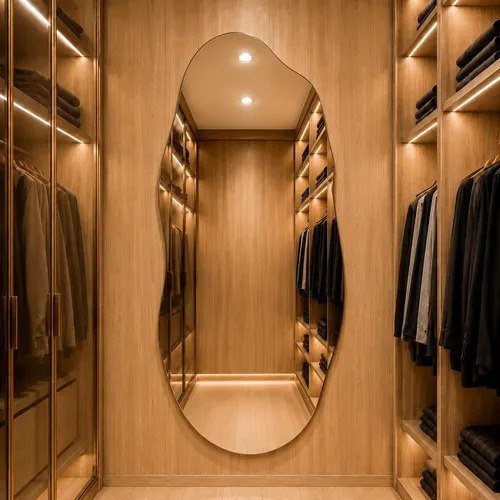 Espelho Roma 100x50cm Corpo Inteiro Grande Moderno Luxo Suporte