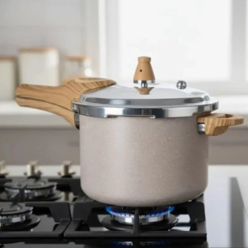 Panela De Pressão Ceramic Life Pressure 4,2l Areia Brinox