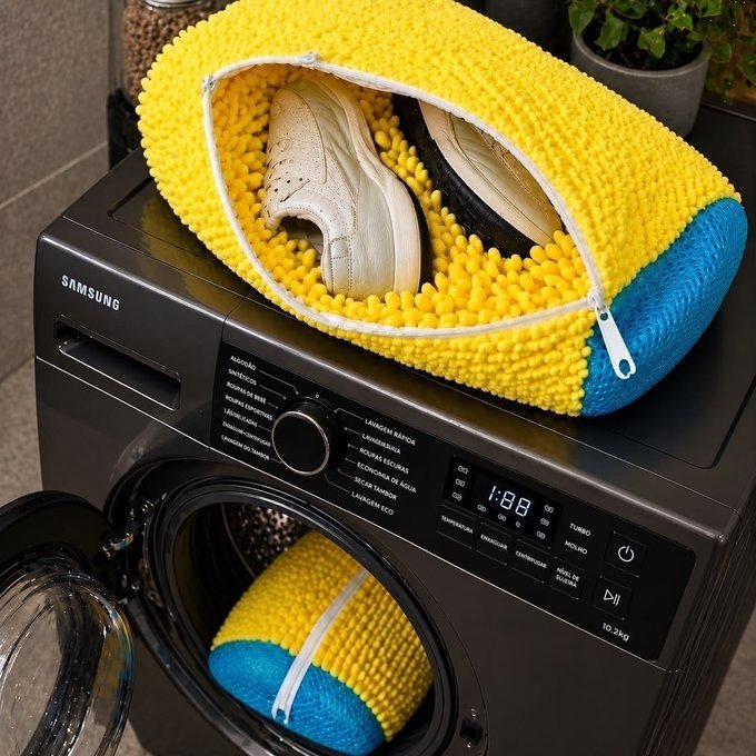 Kit com 2 Saco Para Lavar Sapatos Na Máquina De Lavar