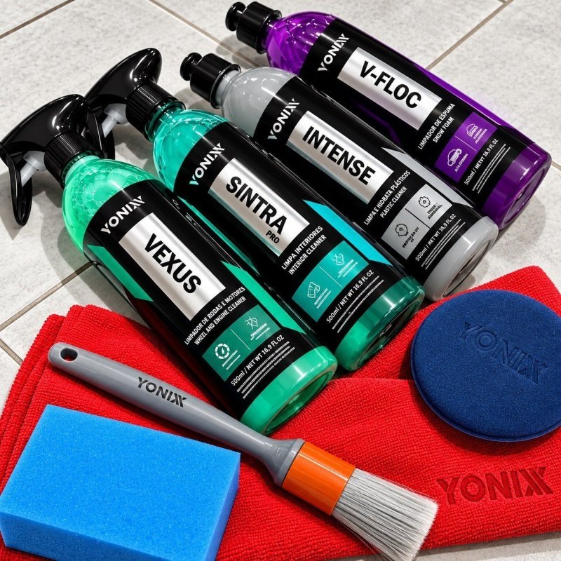 Kit Lavagem Automotiva Vonixx Vexus Shampoo Neutro V-Floc Revitalizador