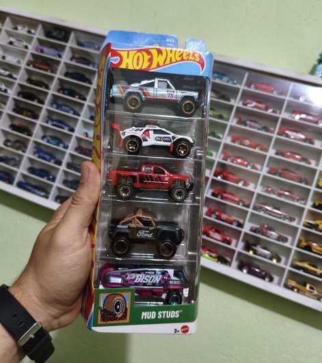 5 Un. Carrinho Hot Wheels Sortidos Mattel + Frete Grátis