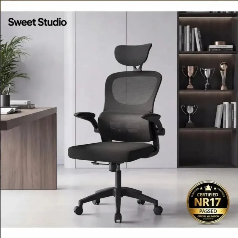 Cadeira Escritório Ergonômica Giratória com Apoio Lombar da Python Fly